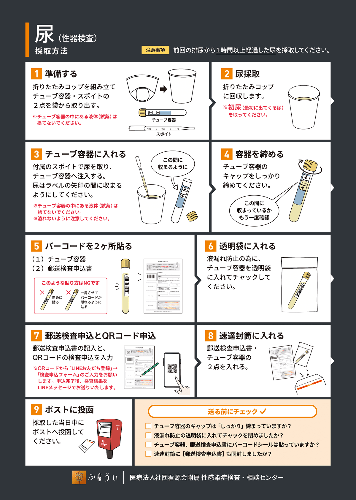尿（性器検査）性感染症検査キットマニュアル